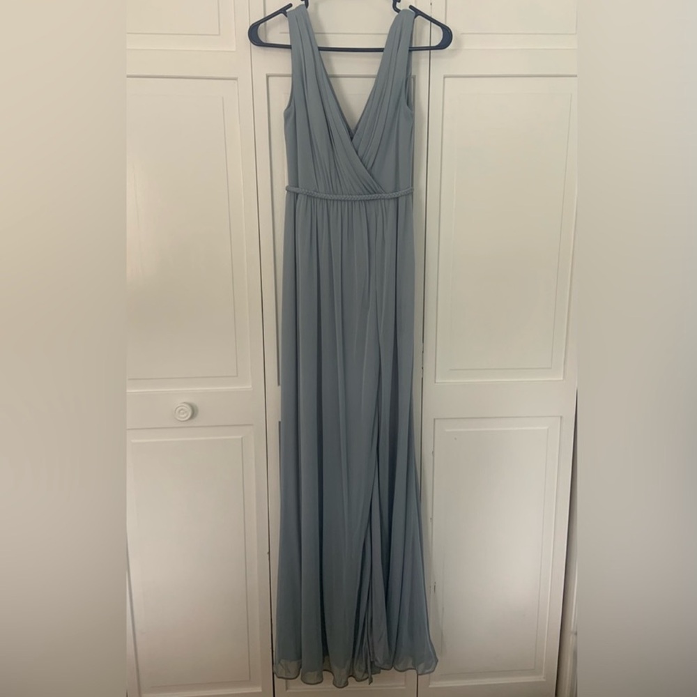 Azazie Dusty Blue Tanicia dress, size A0 - Picture 3 of 11